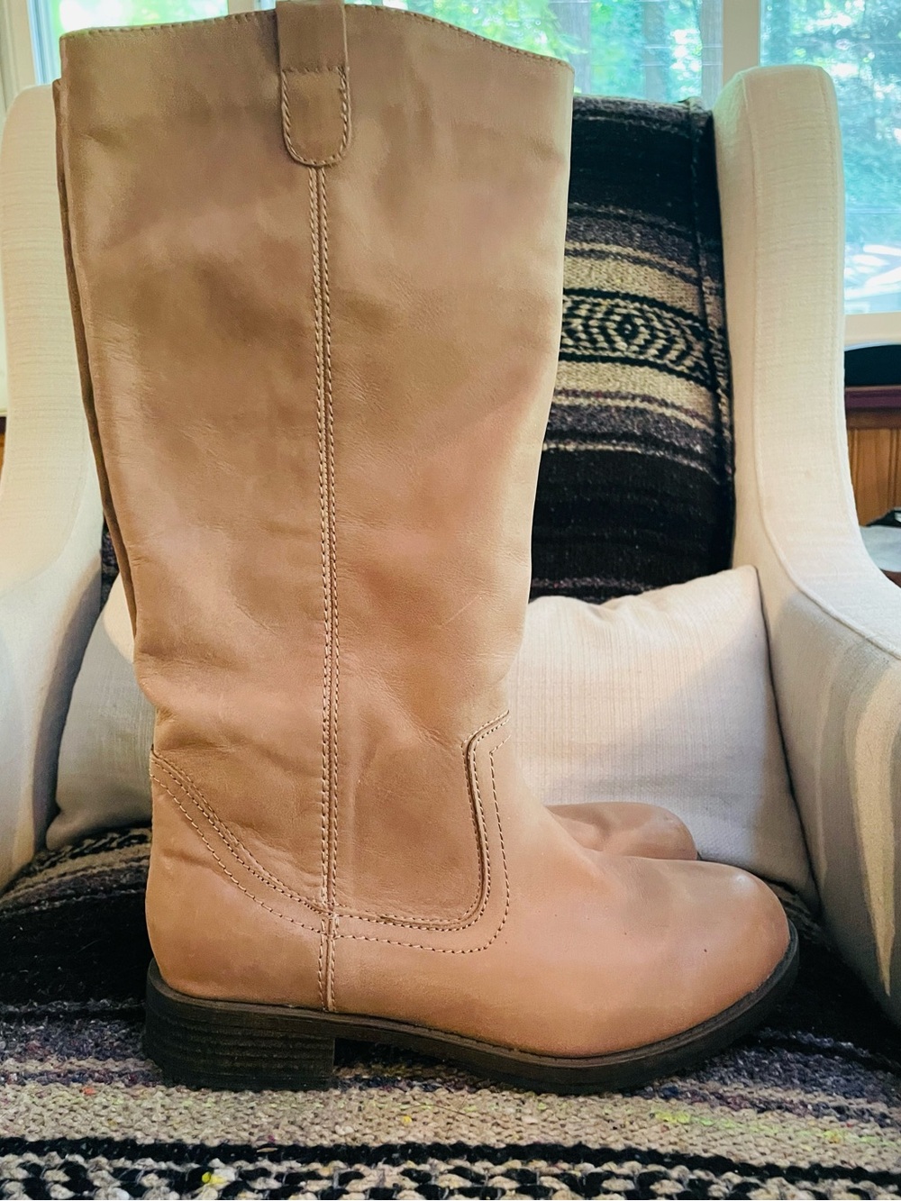 Kenneth Cole REACTION Tan Leather Mid-Calf Boots - size 7.5 women’s